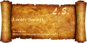 Lenkh Sarolt névjegykártya